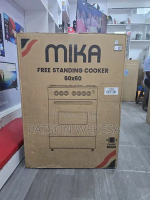 Mika Standing Cooker 60cmx60cm, 3 Gas Burners + 1 Electric
