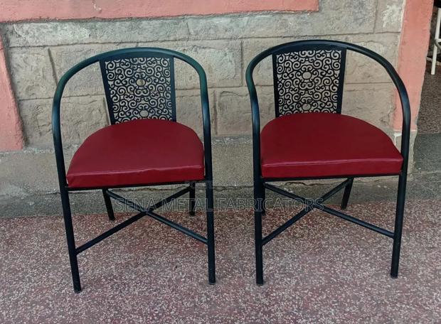 Modern Restaurant Dining Chairs Are Maroon in Colour - thumbnail 2