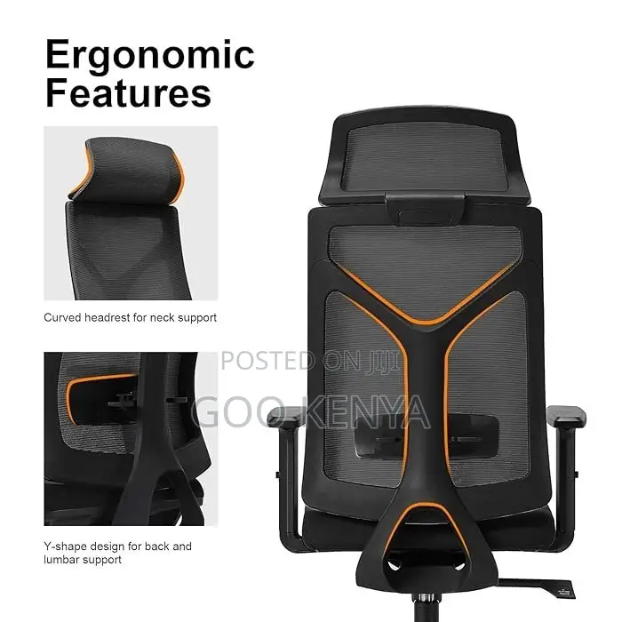 Office Chair ; Ergonomic Modern Desk With Headrest