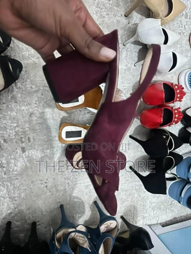 Red Sling Back Heels - main view