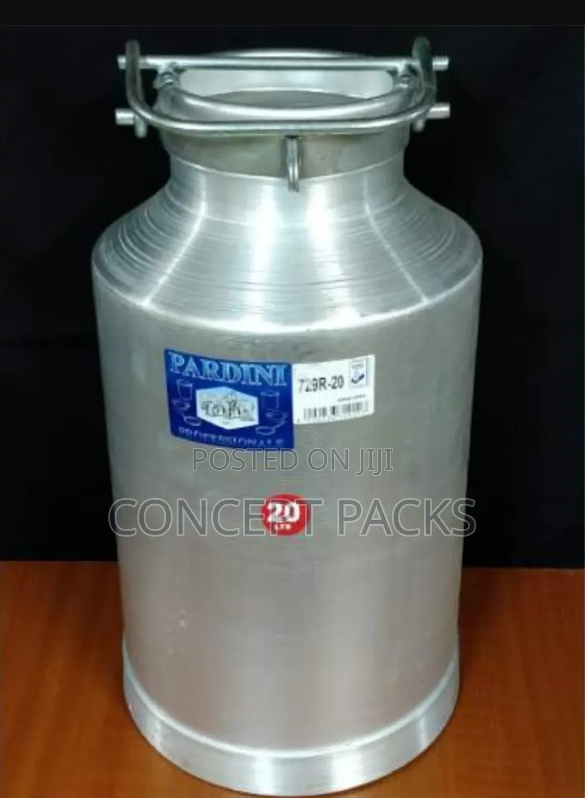 20-Liter Capacity Pardini Aluminum Milk Can