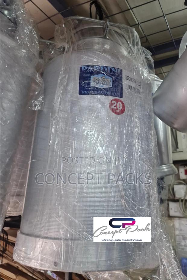 20l Pardini Milk Can With Steel Collars Base Ring