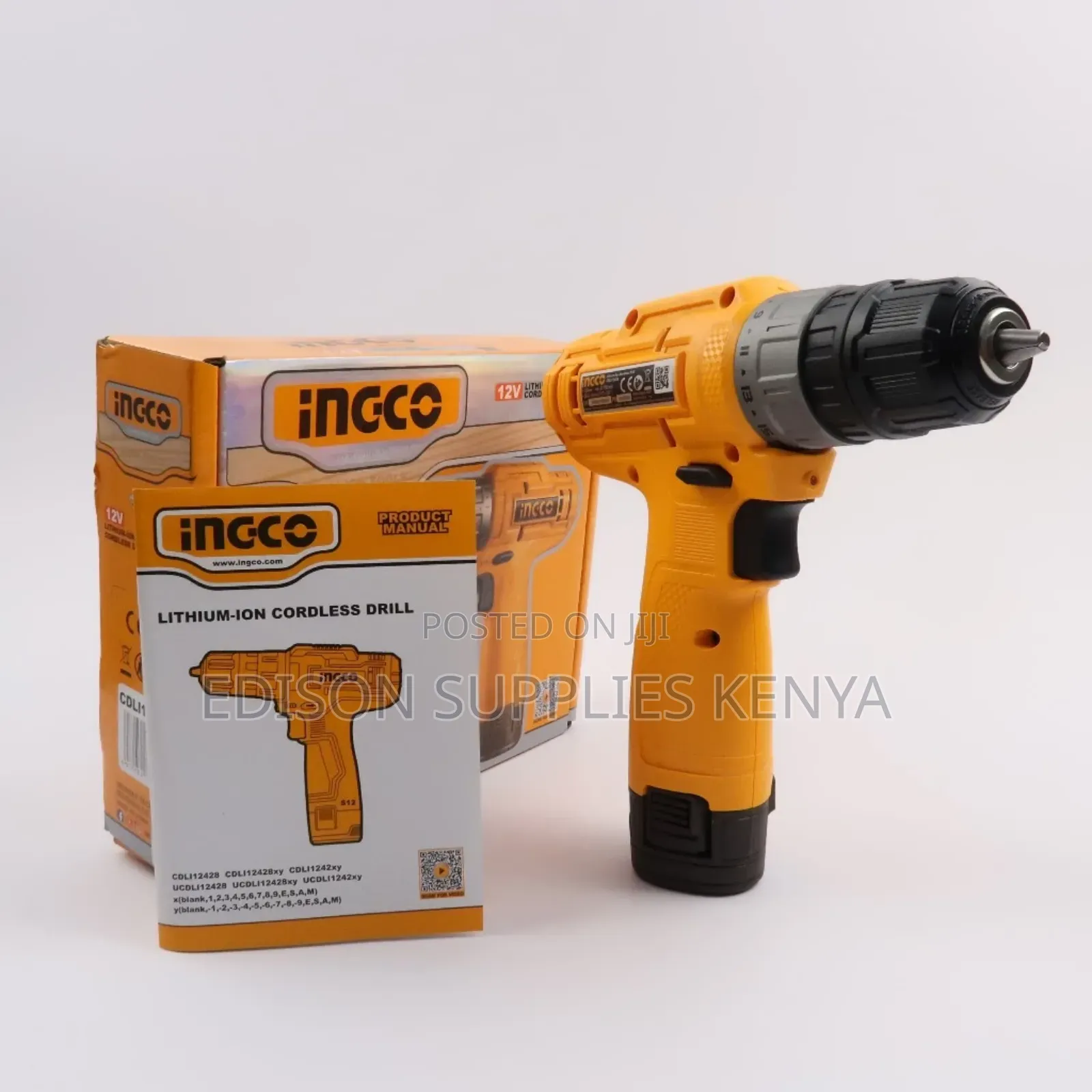 Cordless Drill Ingco 12v 20 N.M Wt 1.5ah Battery Lithium-ion
