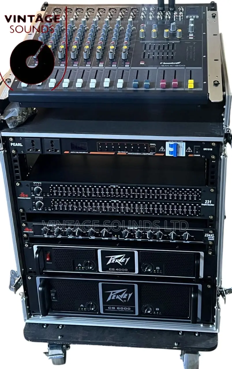 Rack 10u 8000watts Dj Church Pa System / Machines Set