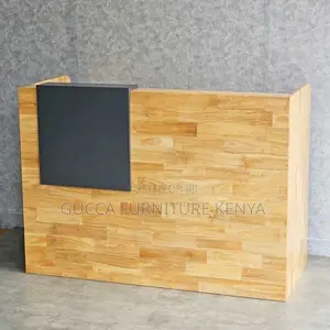 Office Furniture:1.8 Meter Reception Table With Natural Wood