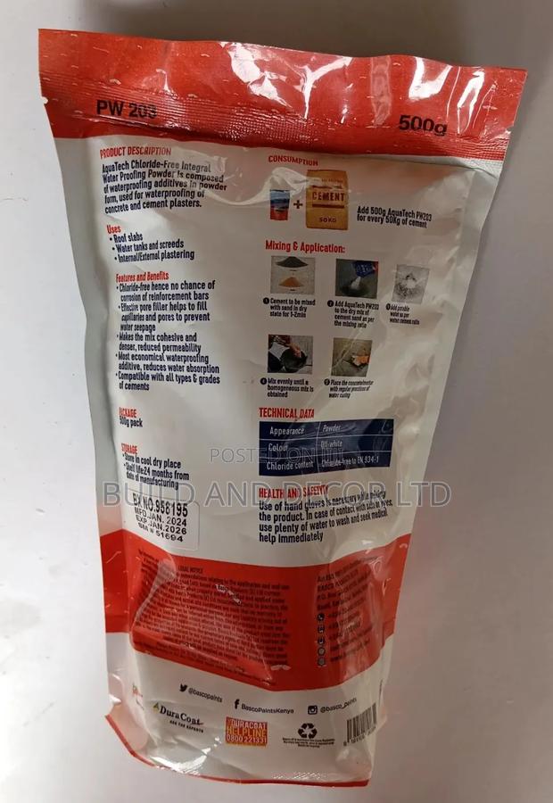 Aqua Tech Pw 203 Integral Water Proofing Powder 500g - thumbnail 3