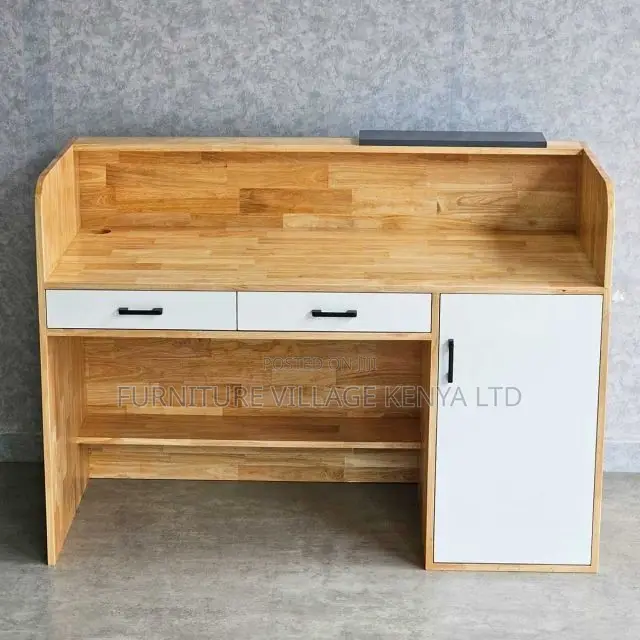 Office Furniture: Wood Reception Counter Front Desk-180cm