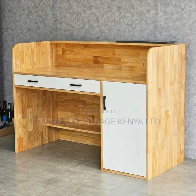 Office Furniture: Wood Reception Counter Front Desk-180cm