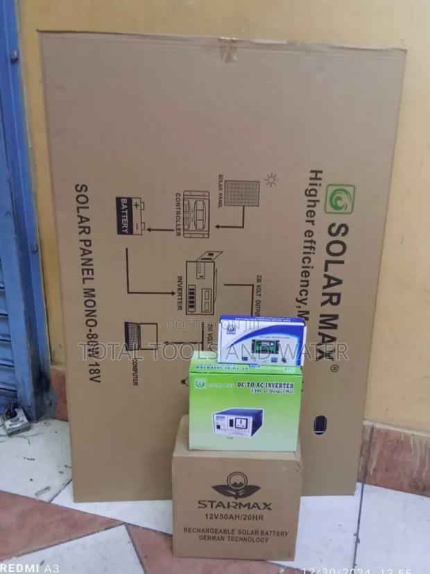 All in One Solar Lighting System 80w Battery 50ah - main view