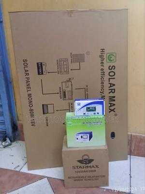 Solarmax Solar Panel 80w+Dc to Ac Inverter+Battery 50ah - thumbnail 2