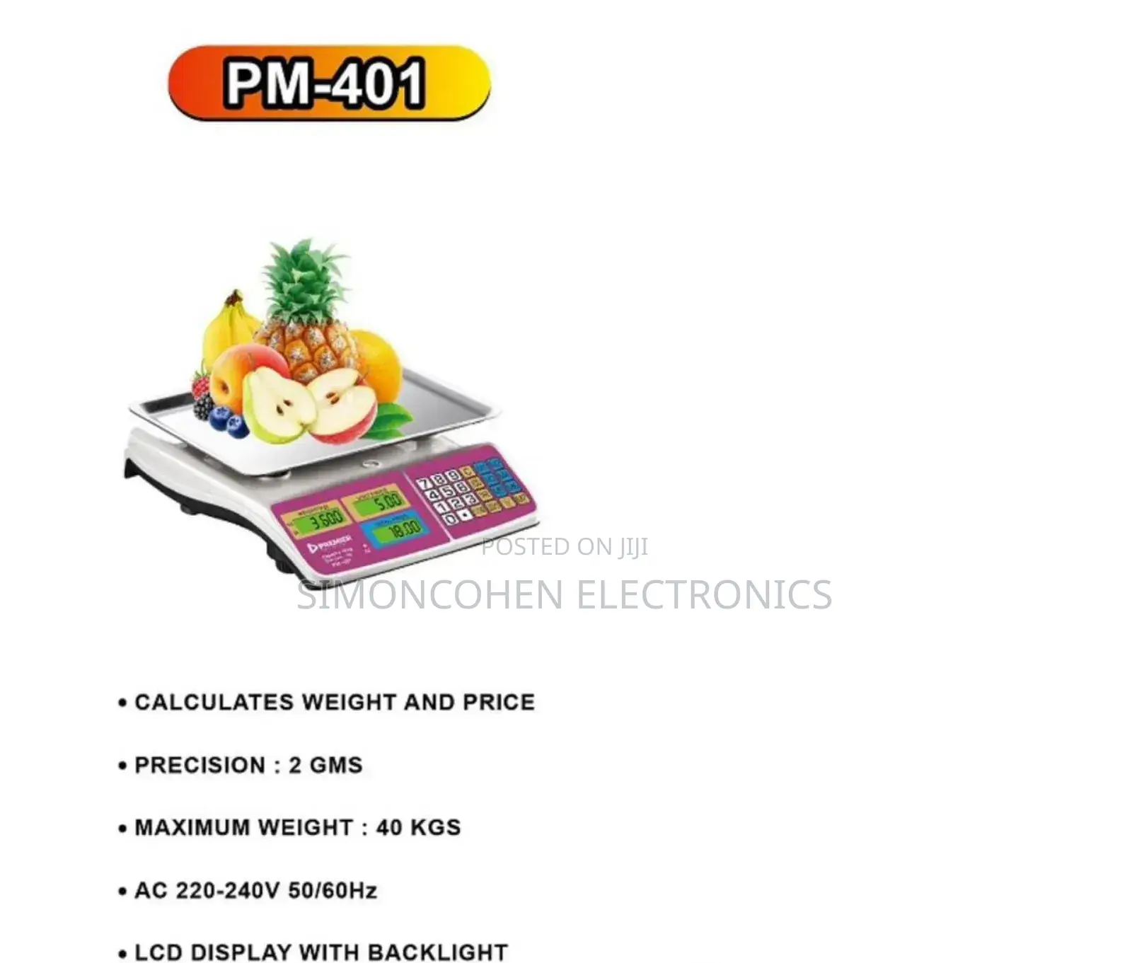 Premier 40kg Digital Scale