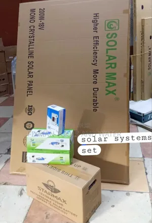 Solar System Full Package Panel 200 Watts Battery 100ah