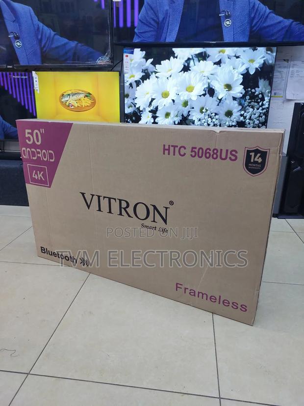 Vitron 50 Inch Frameless Uhd Bluetooth Smart Android Tv - main view