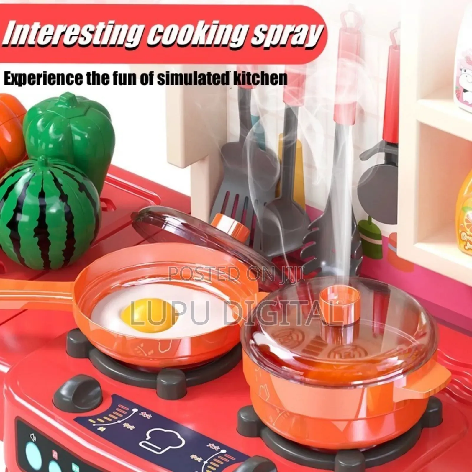 95cm Kids Kitchen Toy Pretend Play Set Cooking Toys