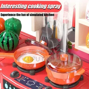 95cm Kids Kitchen Toy Pretend Play Set Cooking Toys