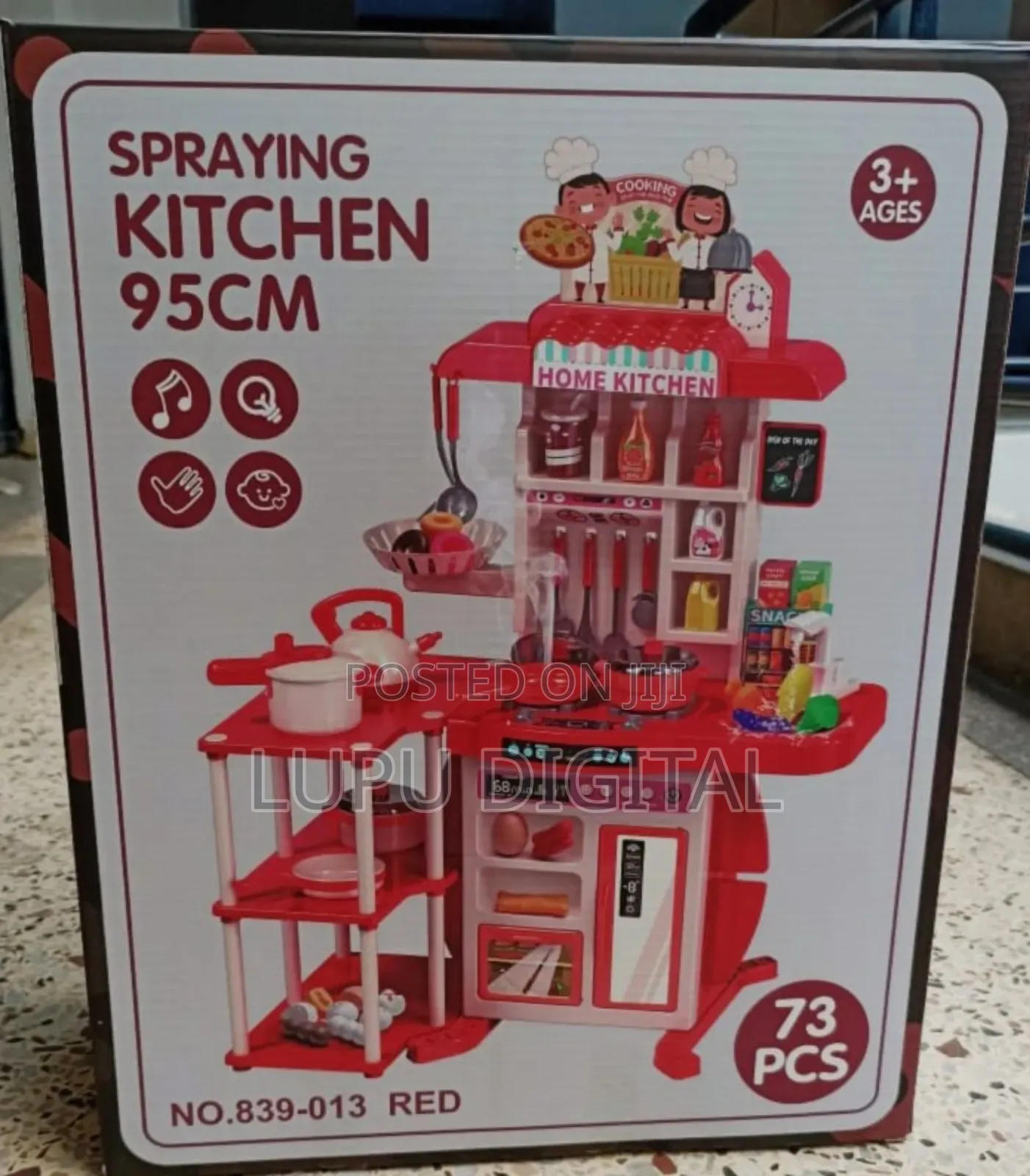 95cm Kids Kitchen Toy Pretend Play Set Cooking Toys