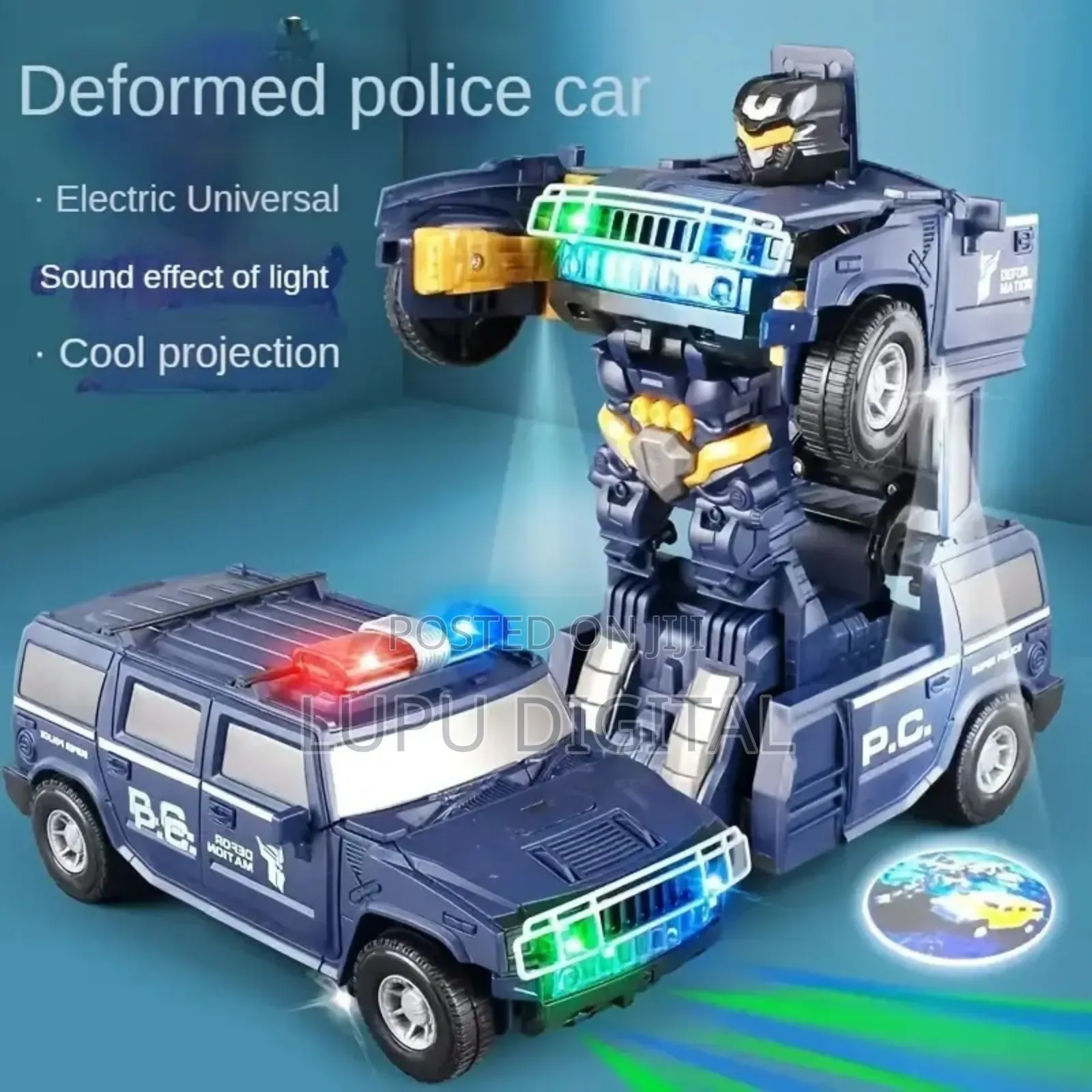 Transformable Robot Car Electric Battery Powered 360°