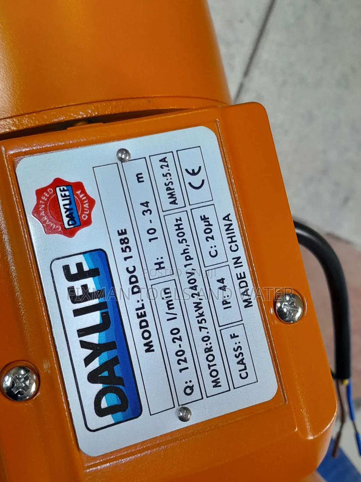 Dayliff Water Pump 1 Hp 32m 120l/Min