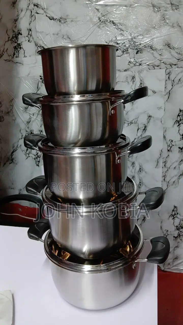 Jp 10pcs Stainless Steel Cookware Sets Pot Sufuria With Lids