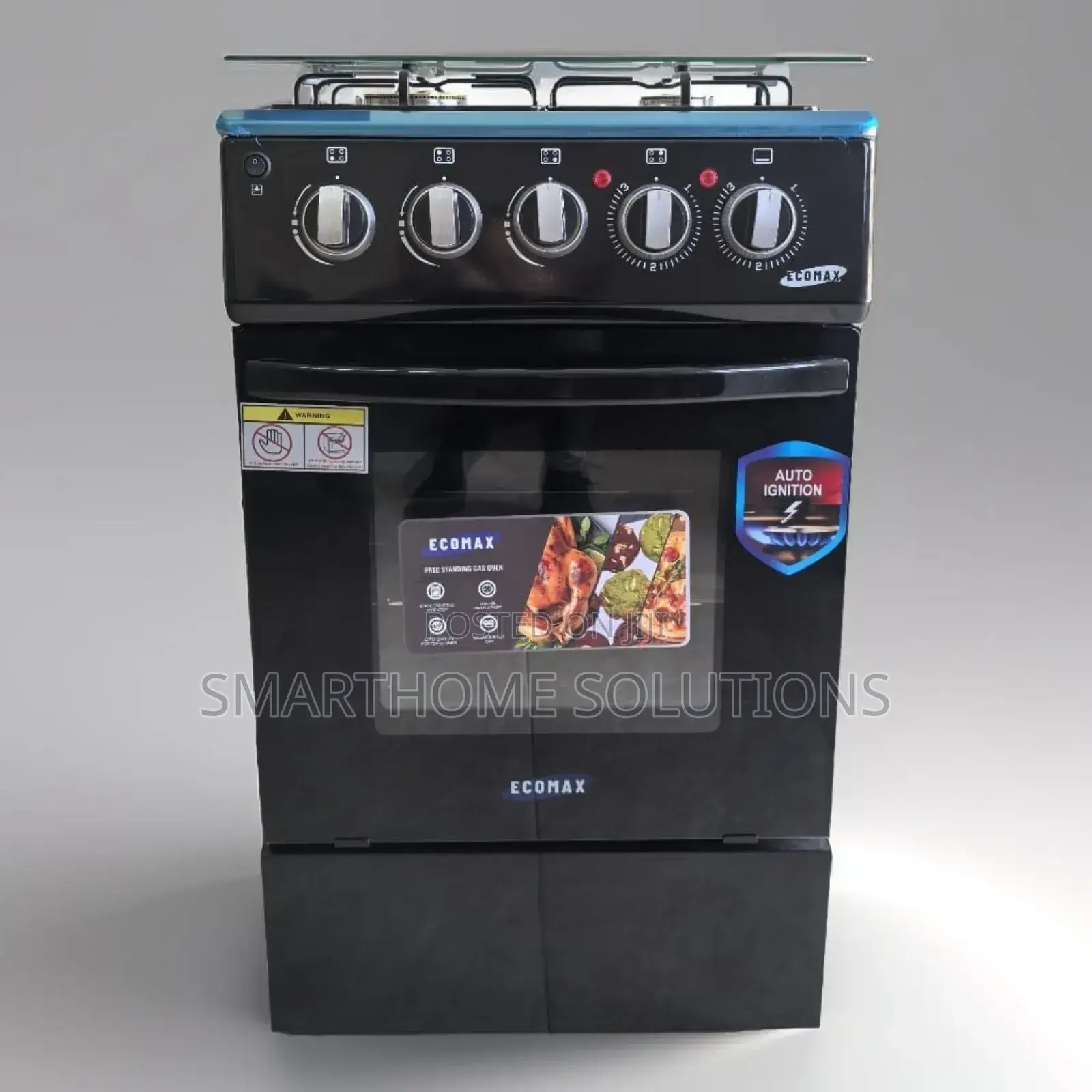 Ecomax Black Full Gas Standing Cooker