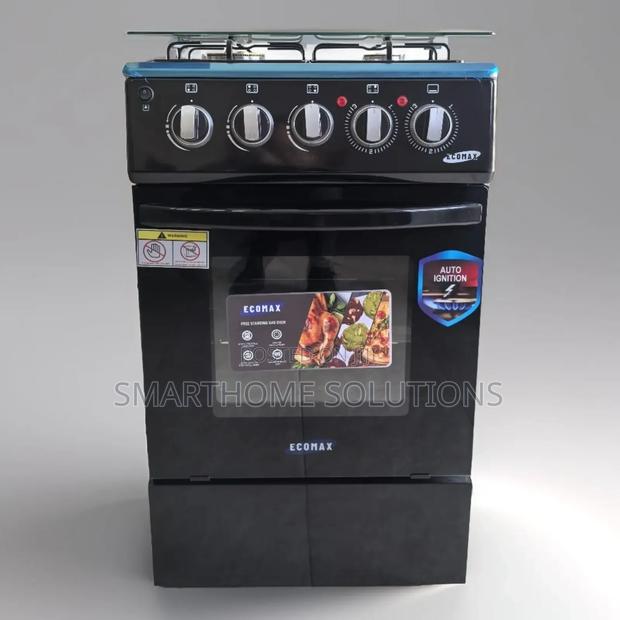 Ecomax Black Full Gas Standing Cooker - main view
