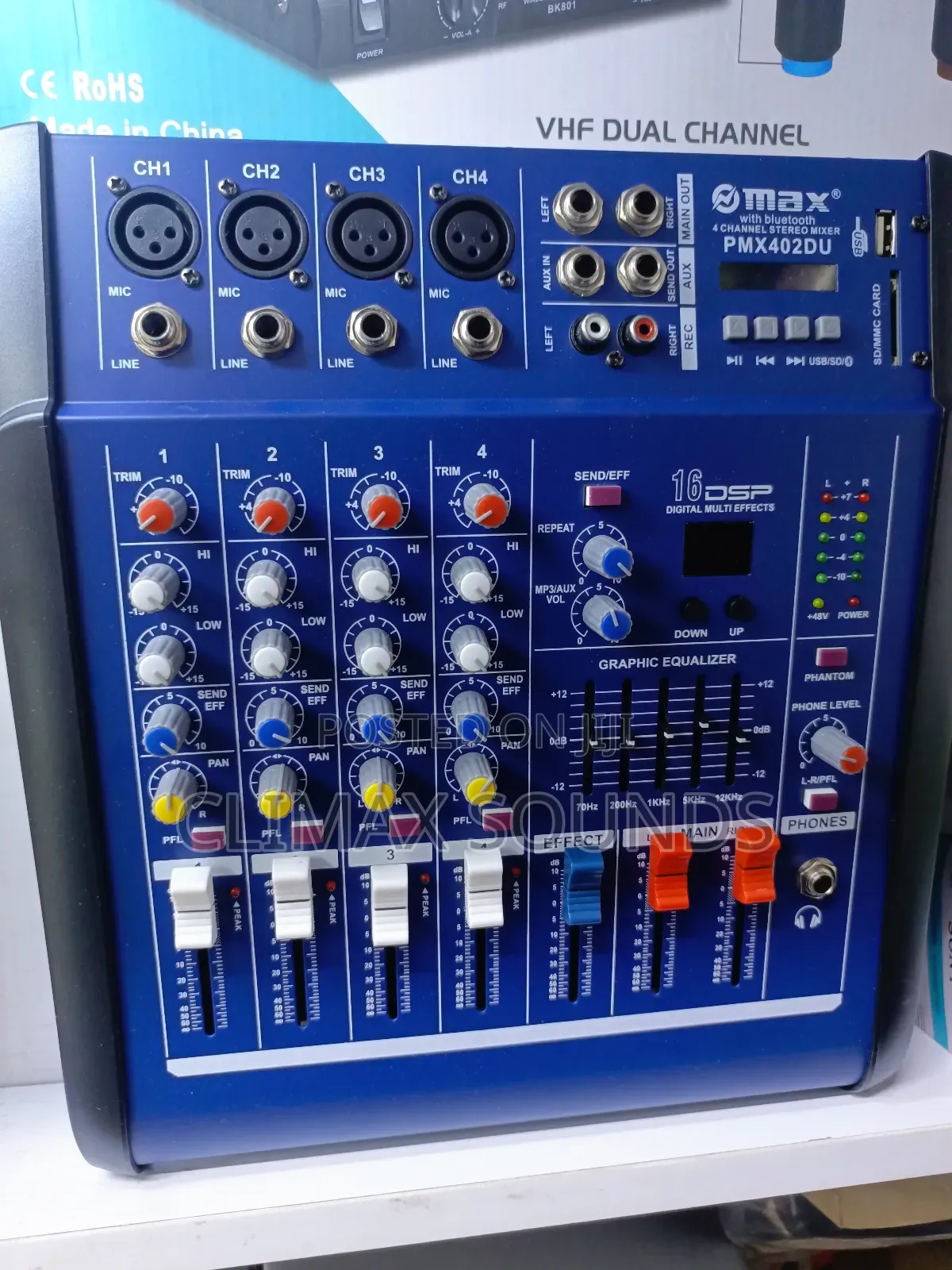 Powered Mixer Max 4 Channels