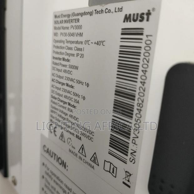 New Model 5.5kva/48v Must High Frequency Hybrid Solar Inverter - thumbnail 3