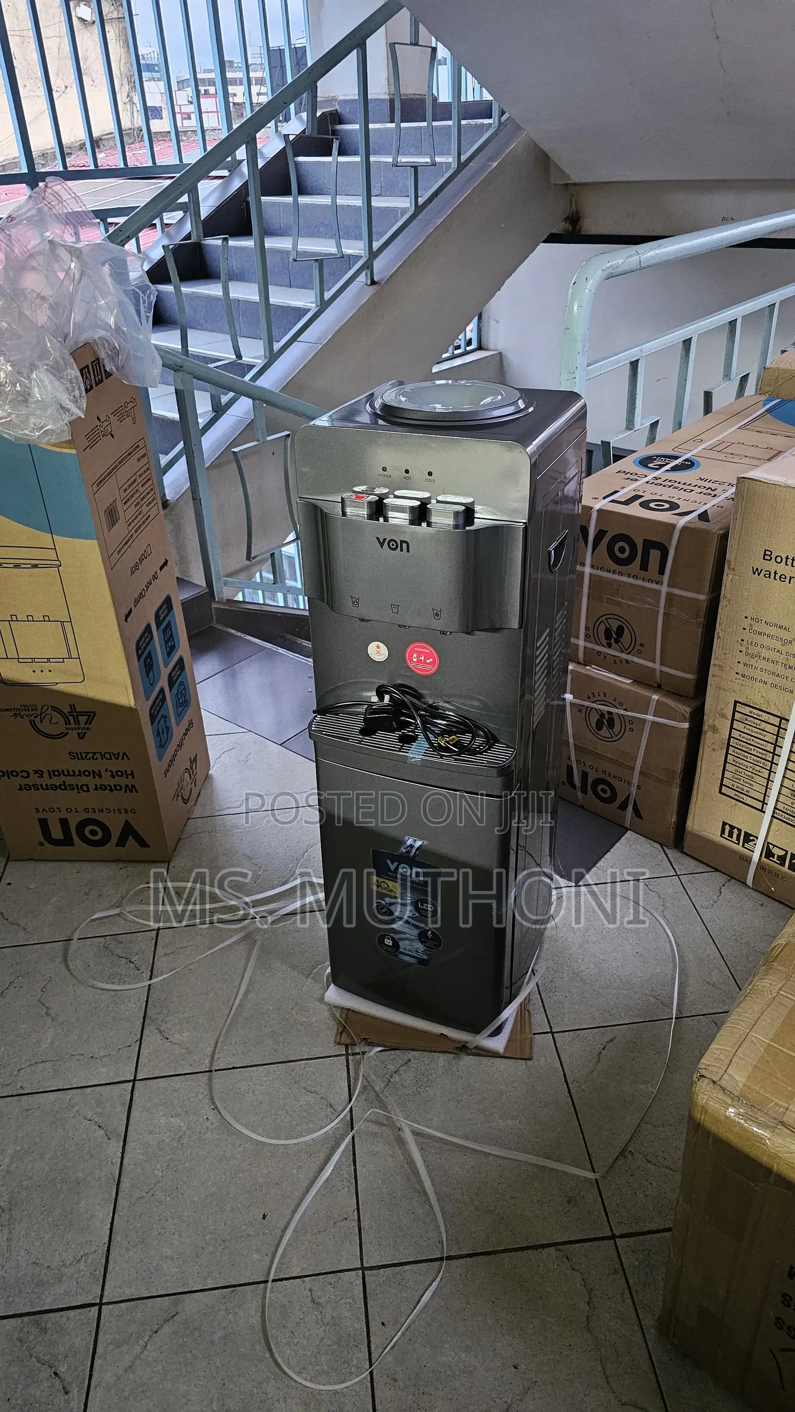 Von Vadl2211s Electric Cooling Water Dispenser - Silver