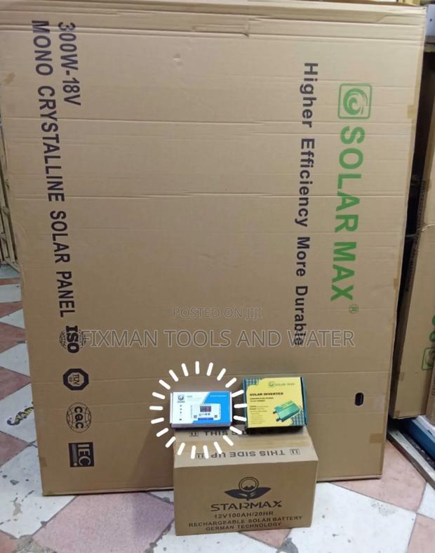 Complete High Power Solar System 300 Watts + Battery - main view