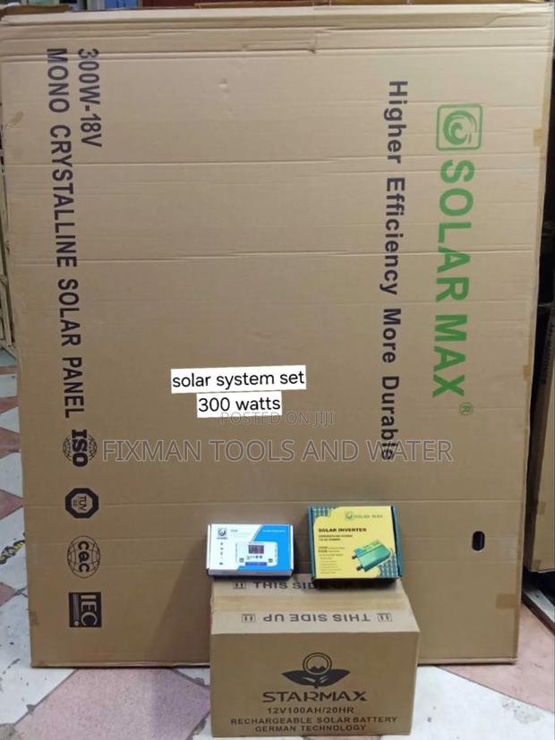 Full Package Solar System Set 300 Watts And Gel Battery