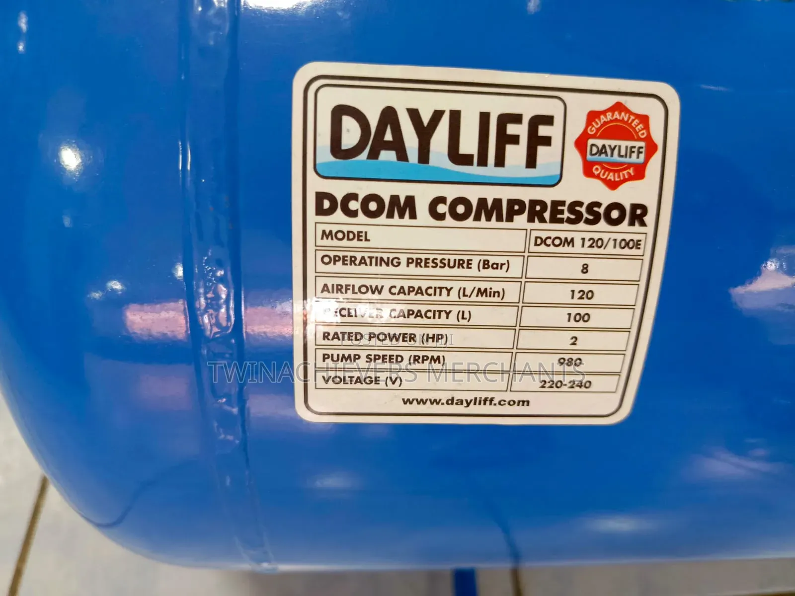 Dayliff Electric Air Compressor 120ltrs