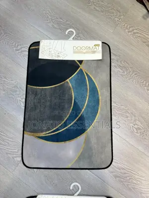 Doormat With Gold Accents - Stylish Non-Slip Entryway Mat