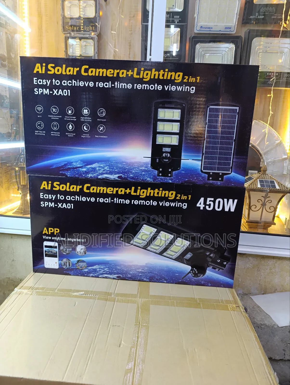 2in1 4g Cctv Cameras+450w Solar Streetlight