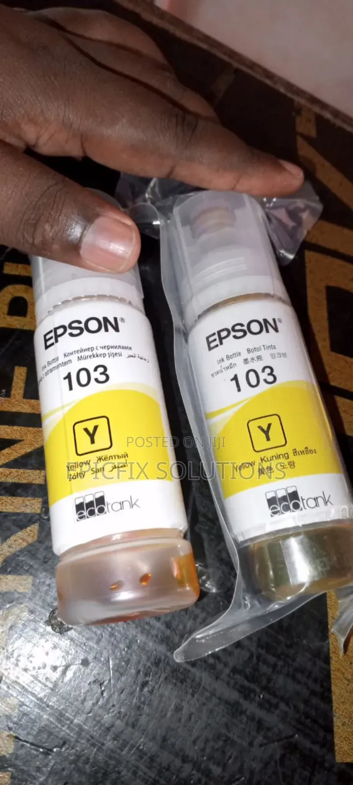 103 Yellow Original Epson Ink for Ecotank Printers Available