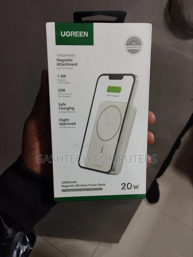 Ugreen 10000mah Magnetic Wireless Power Bank Beige - Pb561