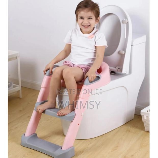 *Foldable Baby Potty Seat Potty Backrest Training Ladder* - thumbnail 2