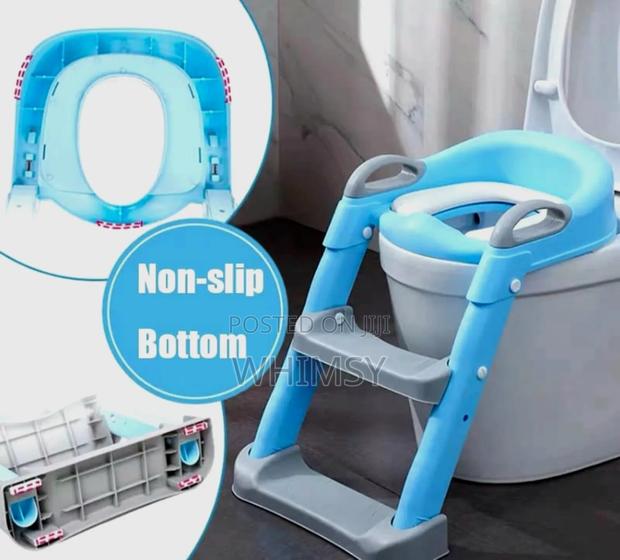 *Foldable Baby Potty Seat Potty Backrest Training Ladder* - thumbnail 3