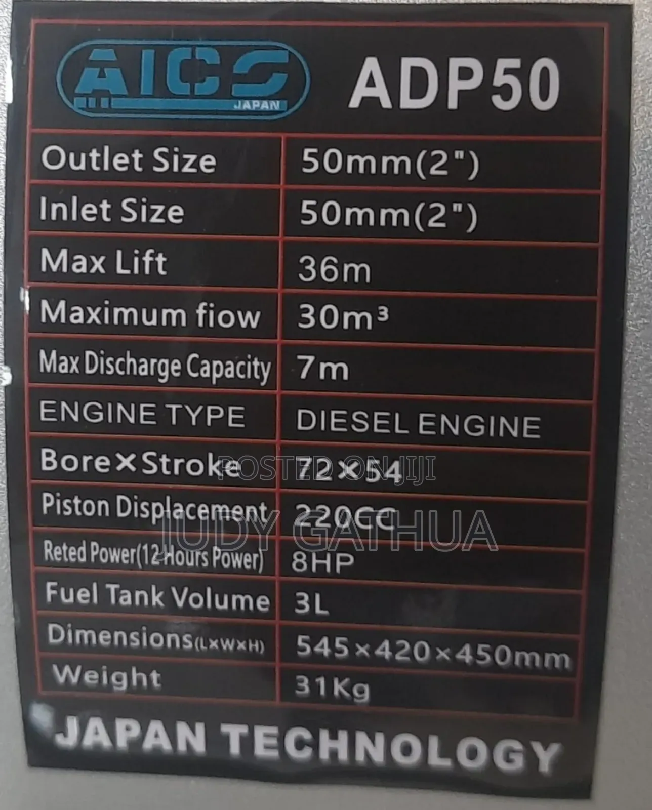 Diesel Water Pump 2"