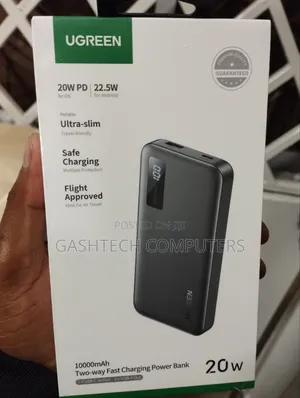 Ugreen 10000mah 20w Two-Way Fast Charging Power Bank Black