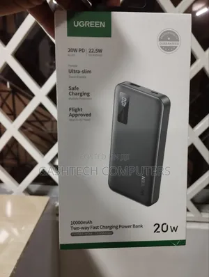 Ugreen 10000mah 20w Two-Way Fast Charging Power Bank Black