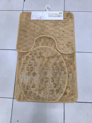 Absorbent Non-Slip 3 Pc Toilet Set Mats