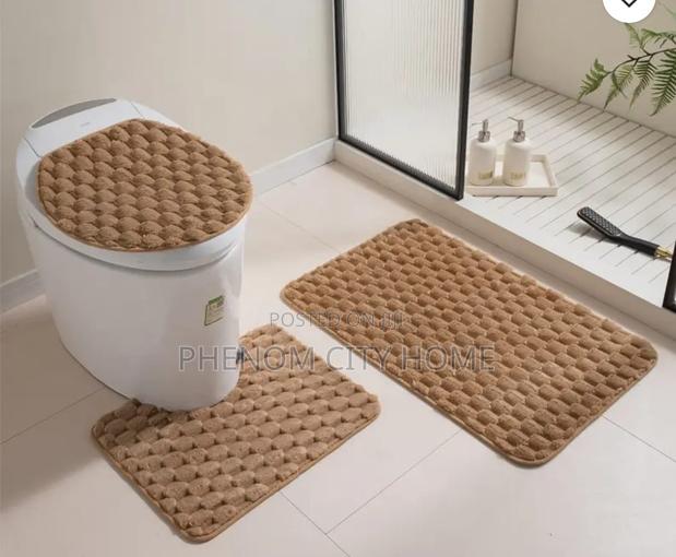 Soft Fluffy Absorbent Non-Slip 3 Pc Toilet Sets