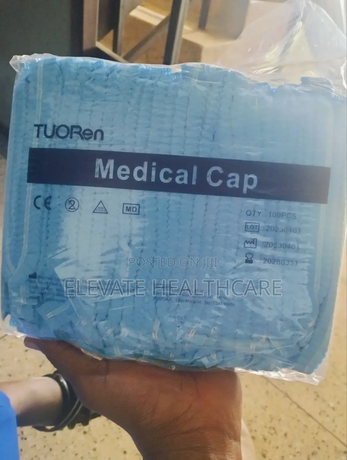 Blue Nurse Cap Hairnet