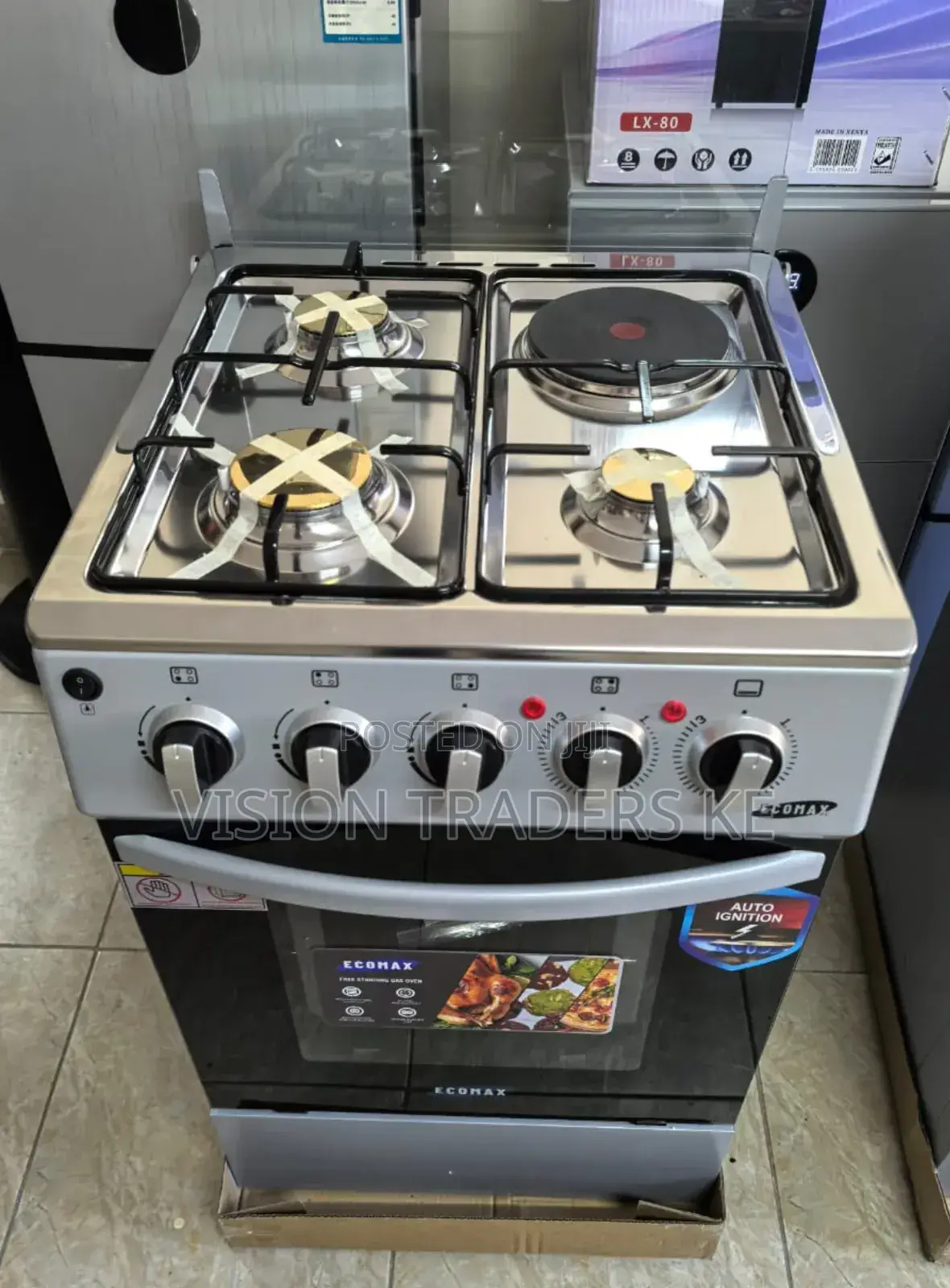 50*55 Ecomax 3+1 Standing Cooker With Electric Oven