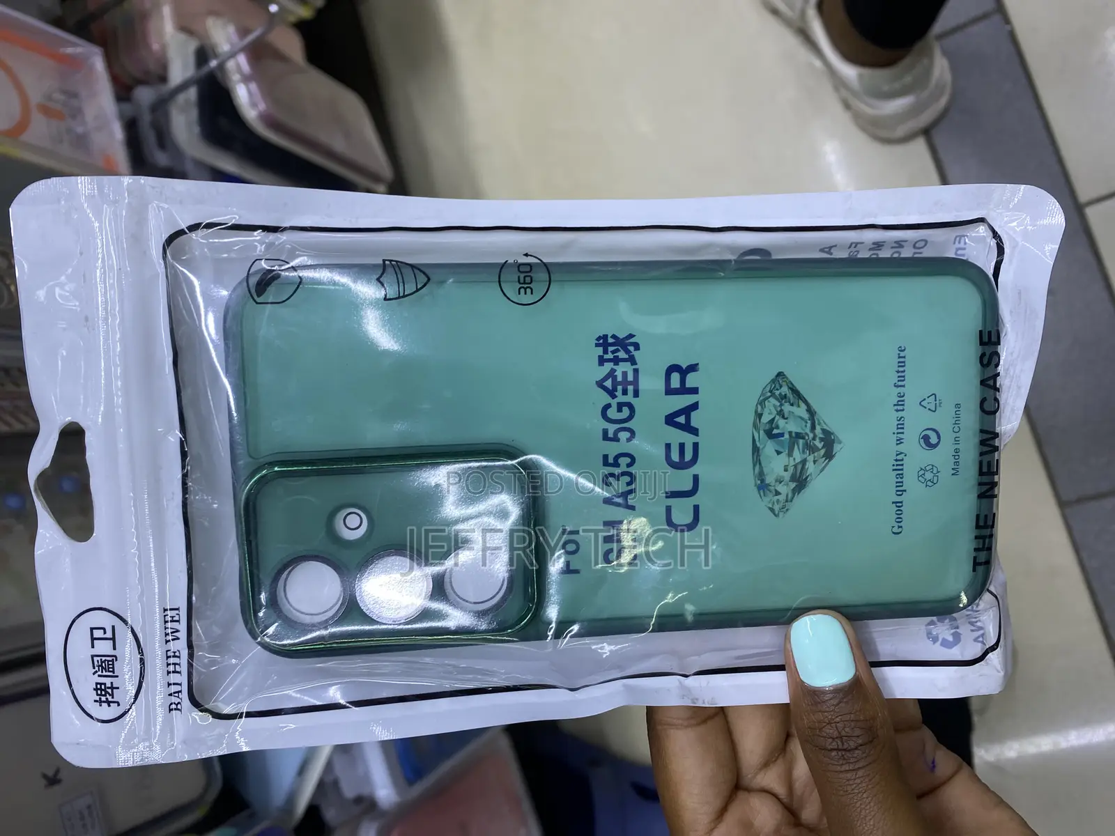 Eastcoo Silicone Clear Green Case for Samsung Galaxy A35 5g