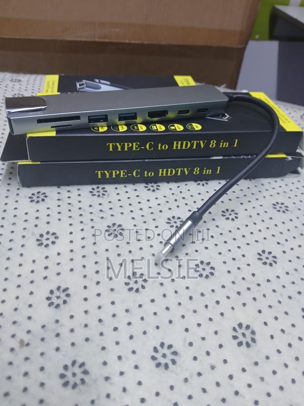 Type C Hub Multi Function Adapter 8 in 1 Gray - main view