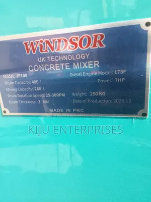 Concrete Mixer 400litres, Windsor Brand, Diesel Powered