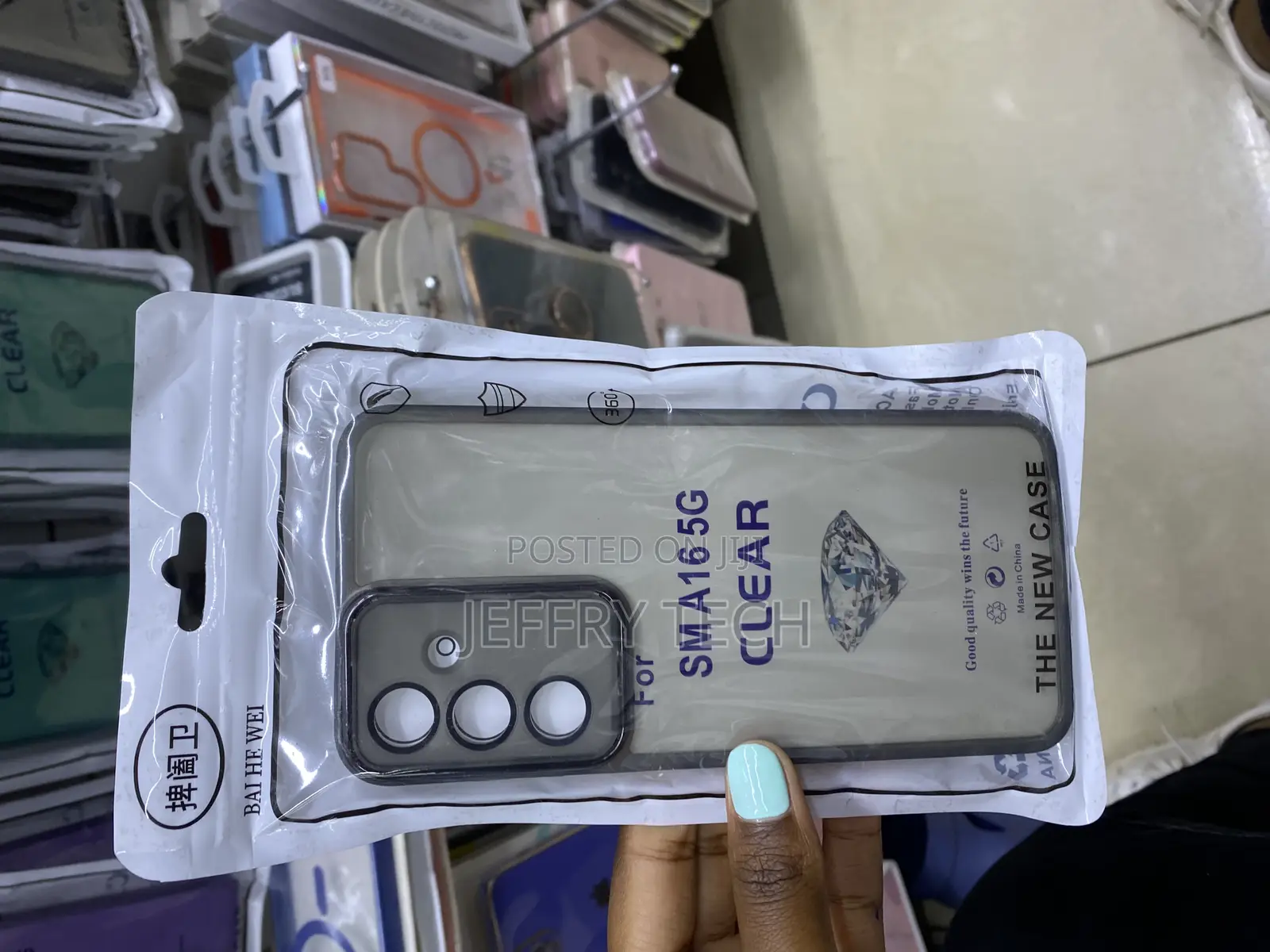 Qinouk Samsung Galaxy A16 5g Gray Clear Case Soft Tpu
