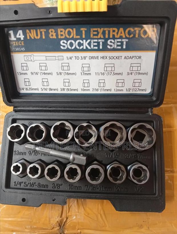 14pcs Bolt And Nut Extractor Socket Set - thumbnail 4