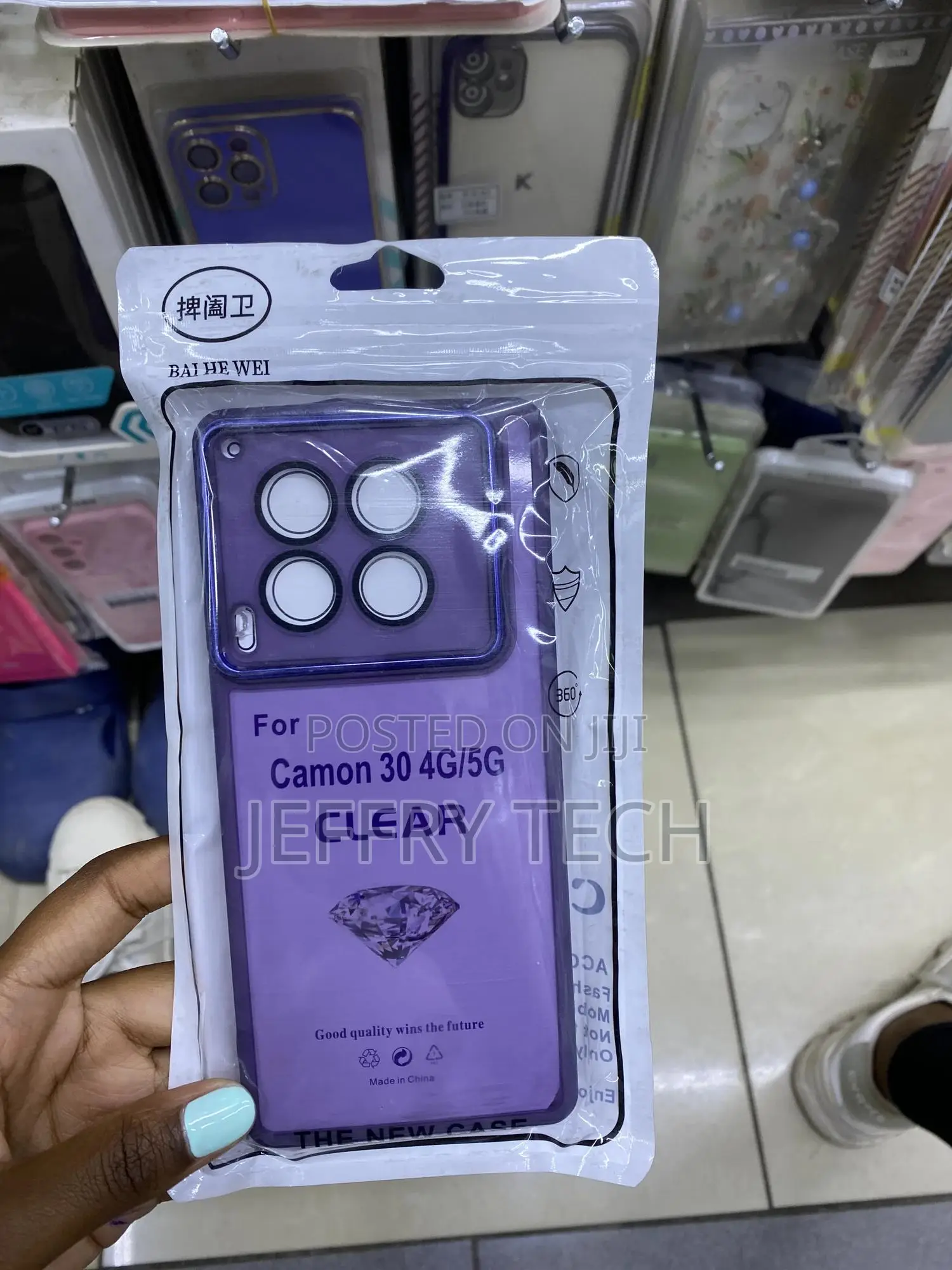 Coberta Cover for Tecno Camon 30 5g Purple Clear Transparent